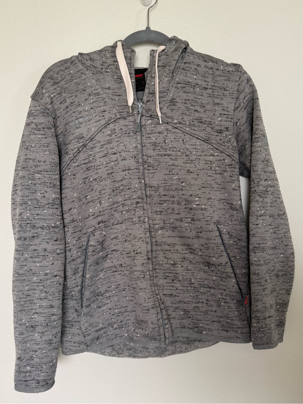 Mammut Men’s Gray Flecked Zip-Up Hoodie Sweater
